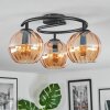 Koyoto Lampa sufitowa, Kula świetlna 37 cm W kolorze bursztynu, 3-punktowe