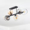 Koyoto lampa sufitowa, kula świetlna bursztynowy, przezroczysty, przydymiony, 6-punktowe