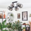 Koyoto lampa sufitowa, kula świetlna przydymiony, 6-punktowe
