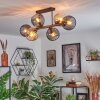 Koyoto lampa sufitowa, kula świetlna bursztynowy, przydymiony, 6-punktowe