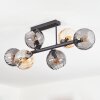 Koyoto lampa sufitowa, kula świetlna bursztynowy, przydymiony, 6-punktowe