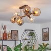 Ripoll lampa sufitowa, kula świetlna bursztynowy, przezroczysty, przydymiony, 8-punktowe