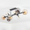 Ripoll lampa sufitowa, kula świetlna bursztynowy, przezroczysty, przydymiony, 8-punktowe
