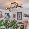 Ripoll lampa sufitowa, kula świetlna bursztynowy, przezroczysty, przydymiony, 8-punktowe