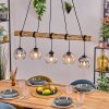 Koyoto Lampa wisząca, Kula świetlna, Lampa wisząca W kolorze bursztynu, Przezroczysty, Przydymiony, 5-punktowe