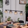 Ripoll lampa wisząca, kula świetlna, lampa wisząca bursztynowy, przezroczysty, przydymiony, 4-punktowe