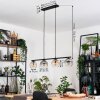 Ripoll lampa wisząca, kula świetlna, lampa wisząca bursztynowy, przezroczysty, przydymiony, 4-punktowe
