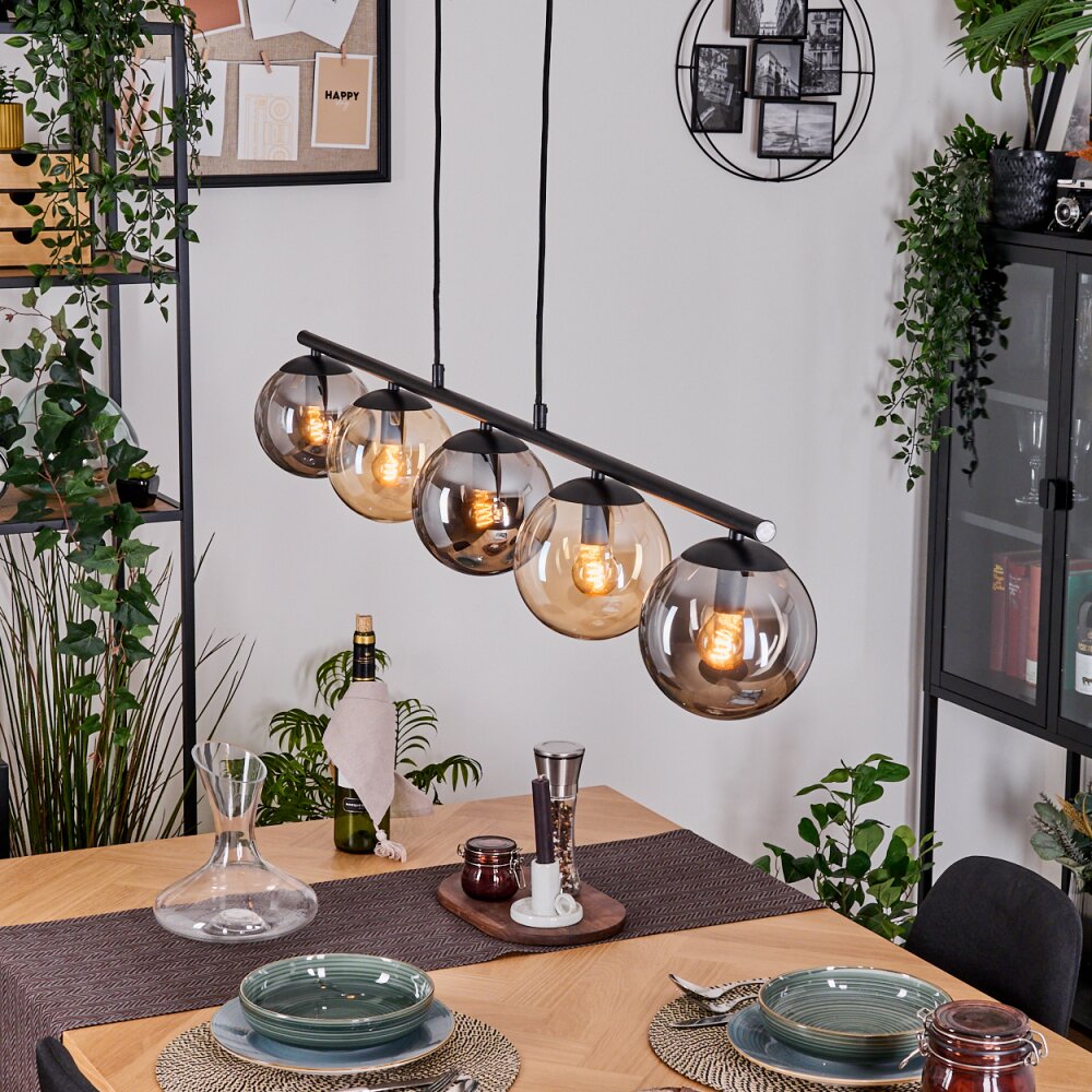 Gastor Lampa wisząca, Kula świetlna, Lampa wisząca W kolorze bursztynu, Przydymiony, 5-punktowe main product photo