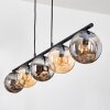 Gastor Lampa wisząca, Kula świetlna, Lampa wisząca W kolorze bursztynu, Przydymiony, 5-punktowe