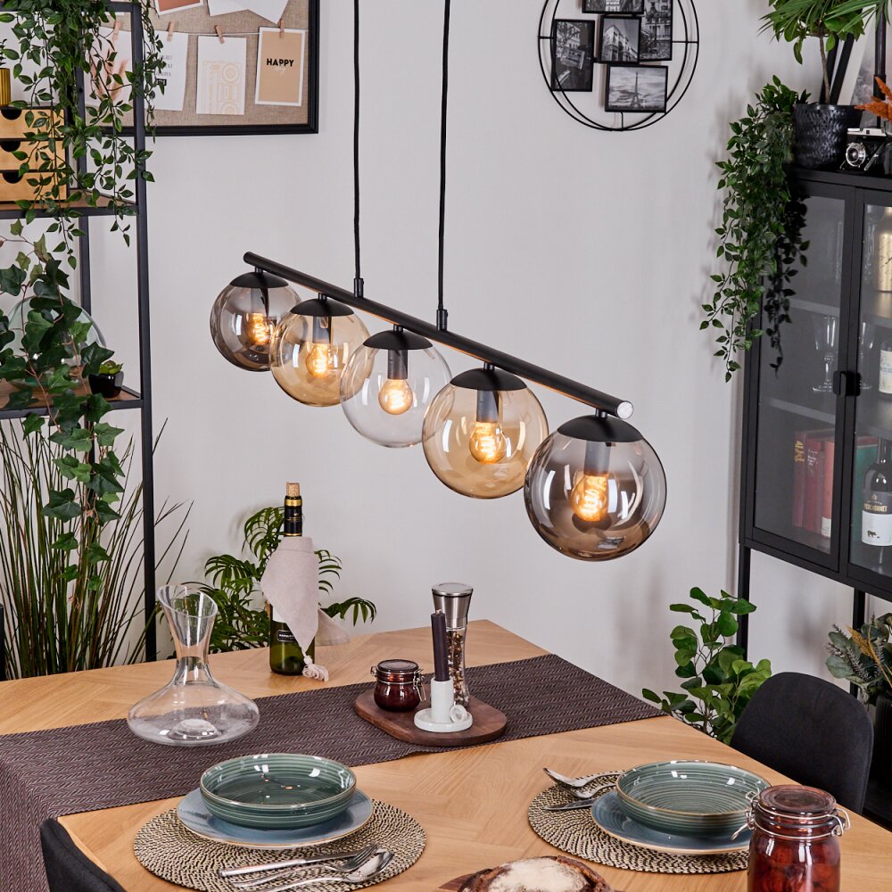 Gastor Lampa wisząca, Kula świetlna, Lampa wisząca W kolorze bursztynu, Przezroczysty, Przydymiony, 5-punktowe main product photo