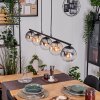 Gastor Lampa wisząca, Kula świetlna, Lampa wisząca W kolorze bursztynu, Przezroczysty, Przydymiony, 5-punktowe
