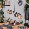 Ripoll lampa wisząca, kula świetlna, lampa wisząca bursztynowy, przezroczysty, przydymiony, 5-punktowe