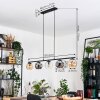 Ripoll lampa wisząca, kula świetlna, lampa wisząca bursztynowy, przezroczysty, przydymiony, 5-punktowe