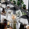 Ripoll lampa wisząca, kula świetlna, lampa wisząca bursztynowy, przezroczysty, przydymiony, 5-punktowe