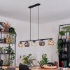 Ripoll lampa wisząca, kula świetlna, lampa wisząca bursztynowy, przezroczysty, przydymiony, 5-punktowe