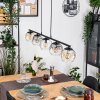 Ripoll lampa wisząca, kula świetlna, lampa wisząca bursztynowy, przezroczysty, przydymiony, 5-punktowe