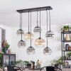 Koyoto lampa wisząca, kula świetlna, lampa wisząca bursztynowy, przezroczysty, przydymiony, 8-punktowe