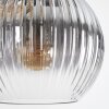 Koyoto lampa wisząca, kula świetlna, lampa wisząca bursztynowy, przezroczysty, przydymiony, 8-punktowe