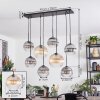 Koyoto lampa wisząca, kula świetlna, lampa wisząca bursztynowy, przezroczysty, przydymiony, 8-punktowe