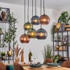 Koyoto lampa wisząca, kula świetlna, lampa wisząca niebeieski, zielony, miedziany, 6-punktowe