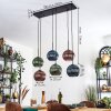Koyoto lampa wisząca, kula świetlna, lampa wisząca niebeieski, zielony, miedziany, 6-punktowe
