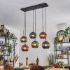 Koyoto lampa wisząca, kula świetlna, lampa wisząca niebeieski, zielony, miedziany, 6-punktowe