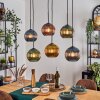 Koyoto lampa wisząca, kula świetlna, lampa wisząca niebeieski, złoty, zielony, miedziany, 6-punktowe