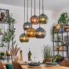 Koyoto lampa wisząca, kula świetlna, lampa wisząca niebeieski, złoty, zielony, miedziany, 6-punktowe