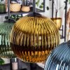 Koyoto lampa wisząca, kula świetlna, lampa wisząca niebeieski, złoty, zielony, miedziany, 6-punktowe