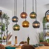 Koyoto lampa wisząca, kula świetlna, lampa wisząca niebeieski, złoty, zielony, miedziany, 6-punktowe