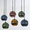 Koyoto Lampa wisząca, Kula świetlna, Lampa wisząca Niebeieski, Złoty, Zielony, W kolorze miedzi, 6-punktowe