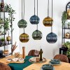 Koyoto Lampa wisząca, Kula świetlna, Lampa wisząca Niebeieski, Złoty, Zielony, 6-punktowe