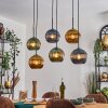 Koyoto Lampa wisząca, Kula świetlna, Lampa wisząca Niebeieski, Złoty, Zielony, 6-punktowe