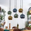 Koyoto Lampa wisząca, Kula świetlna, Lampa wisząca Niebeieski, Złoty, Zielony, 6-punktowe
