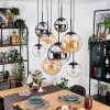 Gastor lampa wisząca, kula świetlna, lampa wisząca bursztynowy, chrom, przezroczysty, przydymiony, 8-punktowe