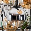 Gastor lampa wisząca, kula świetlna, lampa wisząca bursztynowy, chrom, przezroczysty, przydymiony, 8-punktowe