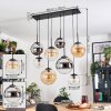 Gastor lampa wisząca, kula świetlna, lampa wisząca bursztynowy, chrom, przezroczysty, przydymiony, 8-punktowe