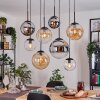 Gastor lampa wisząca, kula świetlna, lampa wisząca bursztynowy, chrom, przezroczysty, przydymiony, 8-punktowe