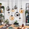 Gastor Lampa wisząca, Kula świetlna, Lampa wisząca W kolorze bursztynu, Chrom, Przezroczysty, Przydymiony, 8-punktowe