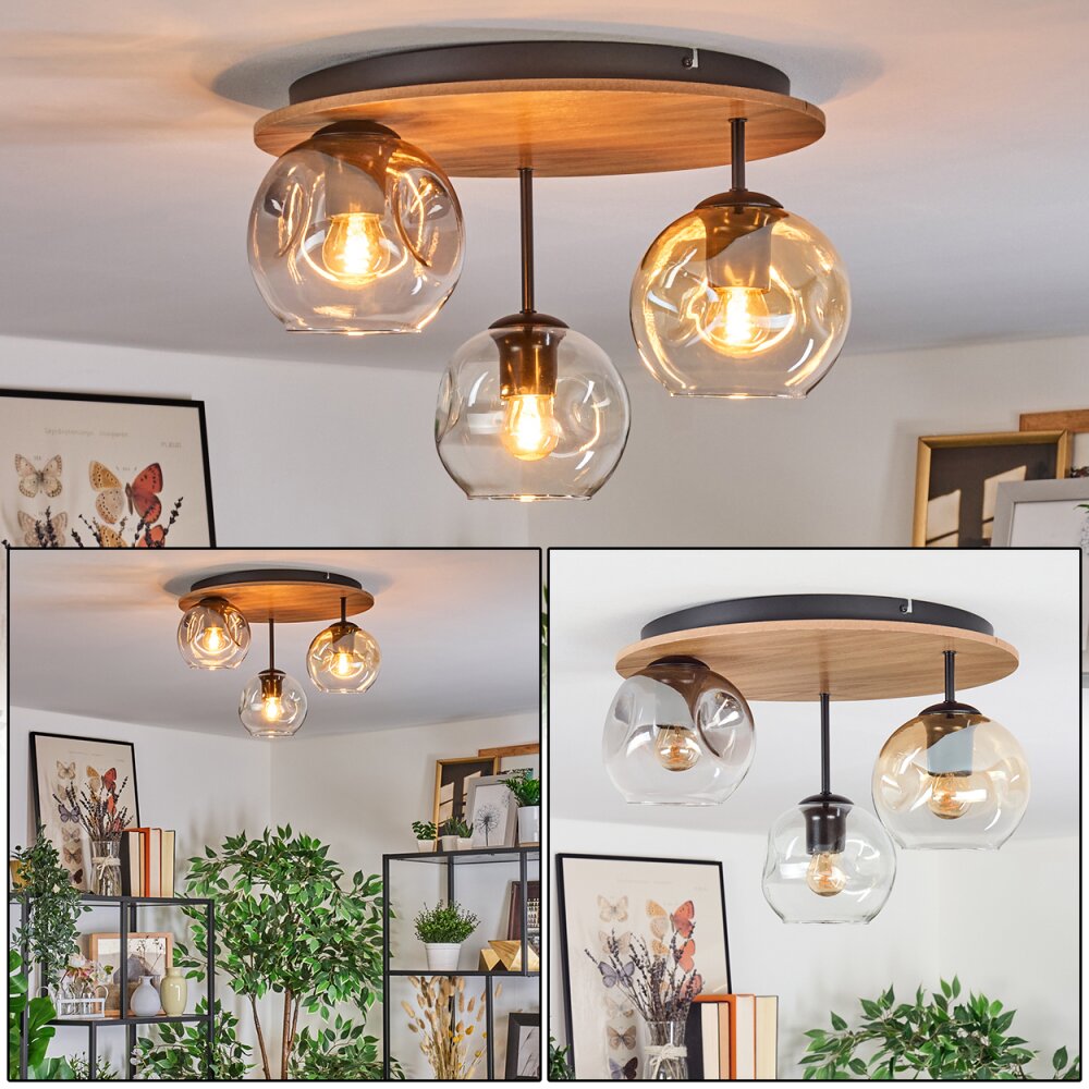 Ripoll Lampa sufitowa, Kula świetlna Ecru, Czarny, 3-punktowe main product photo