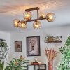 Koyoto lampa sufitowa, kula świetlna bursztynowy, przezroczysty, 6-punktowe