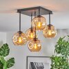Ripoll Lampa sufitowa, Kula świetlna W kolorze bursztynu, 5-punktowe