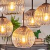 Koyoto lampa sufitowa, kula świetlna 37 cm bursztynowy, przezroczysty, przydymiony, 5-punktowe