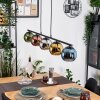 Koyoto lampa wisząca, kula świetlna, lampa wisząca niebeieski, chrom, złoty, zielony, miedziany, przydymiony, 5-punktowe
