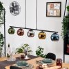 Koyoto lampa wisząca, kula świetlna, lampa wisząca niebeieski, chrom, złoty, zielony, miedziany, przydymiony, 5-punktowe