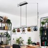 Koyoto lampa wisząca, kula świetlna, lampa wisząca niebeieski, chrom, złoty, zielony, miedziany, przydymiony, 5-punktowe