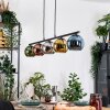 Koyoto lampa wisząca, kula świetlna, lampa wisząca niebeieski, chrom, złoty, zielony, miedziany, przydymiony, 5-punktowe