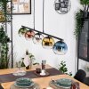 Koyoto lampa wisząca, kula świetlna, lampa wisząca niebeieski, chrom, złoty, zielony, przezroczysty, miedziany, przydymiony, 5-punktowe