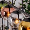 Koyoto lampa wisząca, kula świetlna, lampa wisząca niebeieski, chrom, złoty, zielony, przezroczysty, miedziany, przydymiony, 5-punktowe