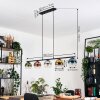 Koyoto lampa wisząca, kula świetlna, lampa wisząca niebeieski, chrom, złoty, zielony, przezroczysty, miedziany, przydymiony, 5-punktowe